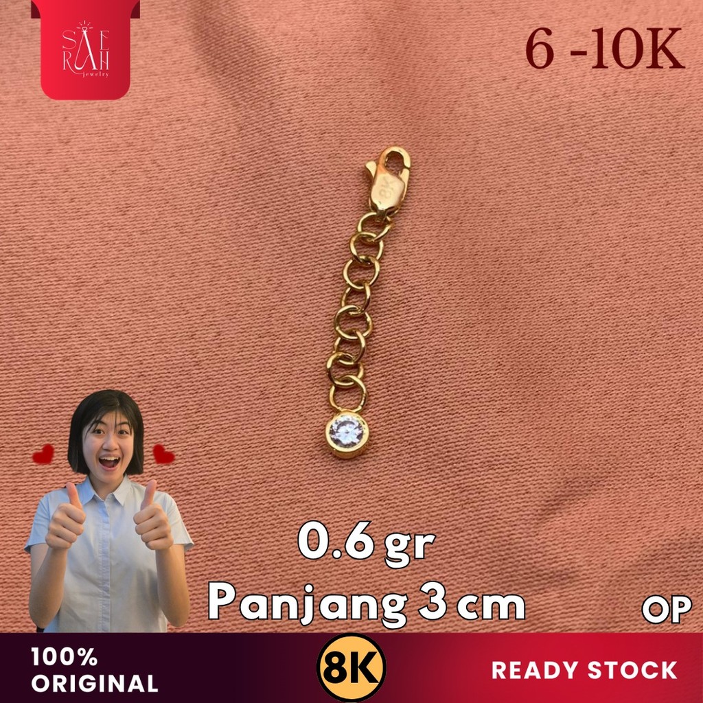 Extension Gelang Emas 8K - Toko Emas Saerah - 0.6 Gram 260