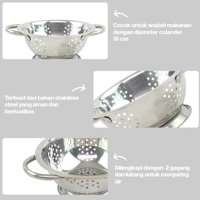 Sangku Nasi / Ceting Nasi Stainless Steel 24 Cm Rosh / Tempat Nasi Stainles Stell Tanpa Tutup