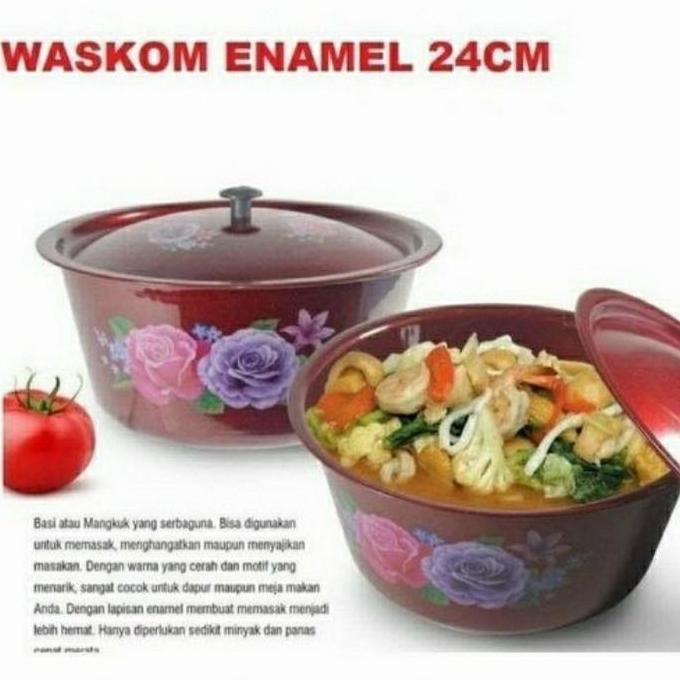 TERMURAH - 3 pcs baskom tutup enamel