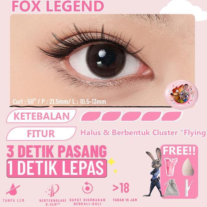 PROMO TERBATAS - (FOX LEGEND) ZOOTOPIA X WOSADO Bulumata Magnetic Bulumata Natural Eyelash Extention