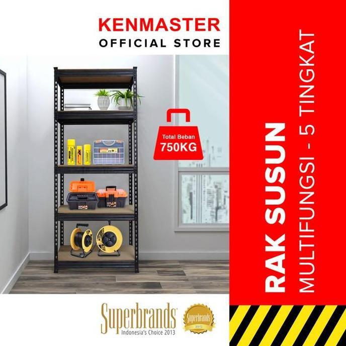 KENMASTER RAK 5 SUSUN SERBAGUNA BESI Multipurpose Penyimpanan Dapur