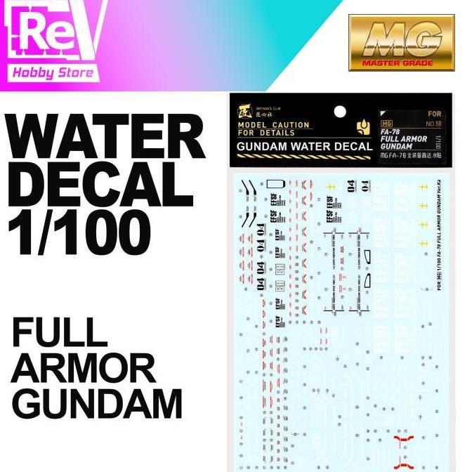 Promo GUNDAM WATER DECAL MG FULL ARMOR GUNDAM THUNDERBOLT MASTER GRADE Diskon