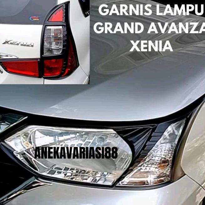 Paket Garnis Lampu Avanza 2016 Hitam Set Mobil Depan Belakang Grand 2017 2018 Chrome Car