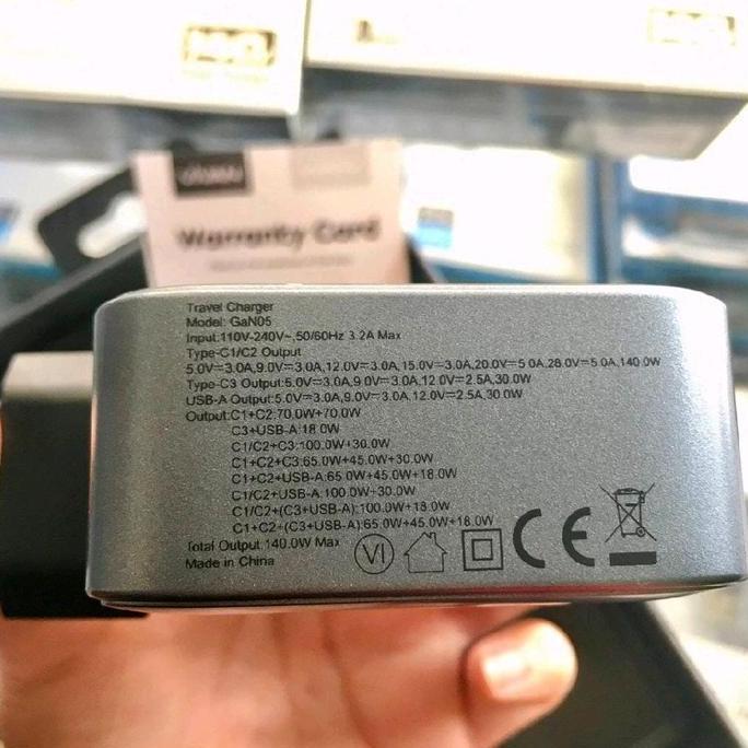 Vivan Gan05 Ganmetal Super Charger 140W Kode 824