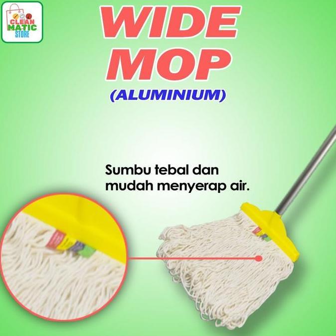 PROMO - WIDE MOP ALUMINIUM ( ALAT PEL LEBAR TONGKAT ALUMINIUM )