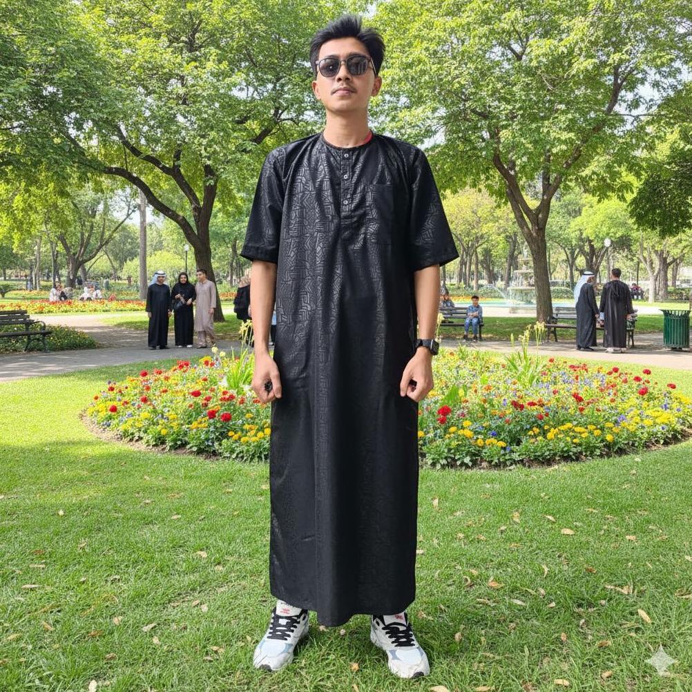 Kualitas Super Gamis Pria Premium Motif Embos Terbaru/Gamis Pria Premium/Kurta Pria Embos/Jubah Saud