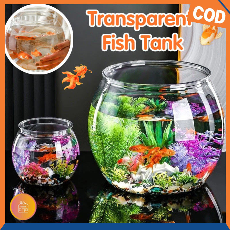 Aquarium Toples Bulat Ikan Hias Aquarium Bulat Fish Bowl Toples Ikan Cupang