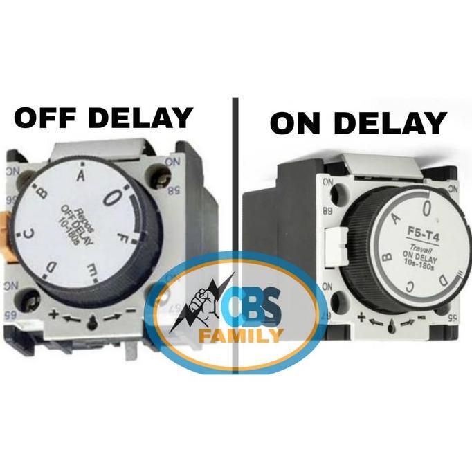 TERBARU - Chint Time Delay Contact Block On Delay F5-T2 Off Delay F5-D2 Timer On-Off Delay