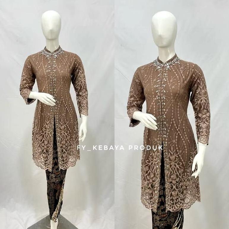 Premium Kebaya Tunik Sanghai Tille Payet/Kebaya Sanghai Tunik/Kebaya Tile Payet/Kebaya Sanghai Payet
