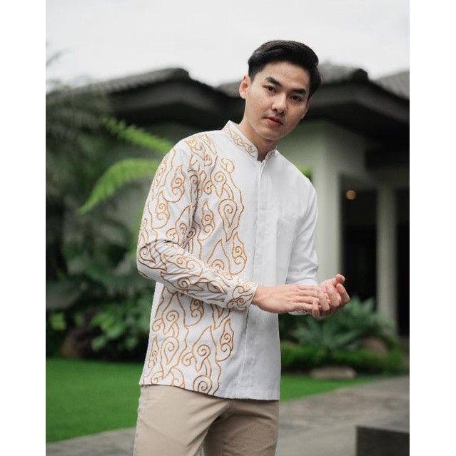 Kemeja Bordir Pria Nuc.Id Adnan 01 (Putih)