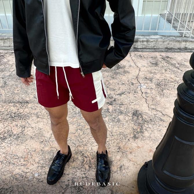 Rudebasic - Berry Rudebasic Berry Block Rude Parachute Unisex Celana Pria