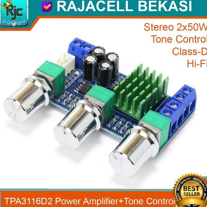 TPA3116D2 Power Amplifier Class-D 2x 50watt + Tone Control Equalizer