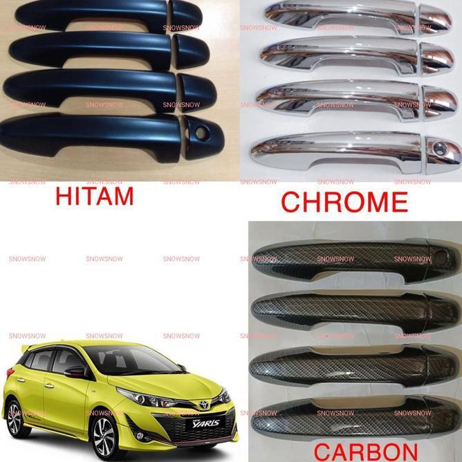 Handle Cover Yaris Yaris 2018 Hitam 2020 2022 Up Chrome Carbon