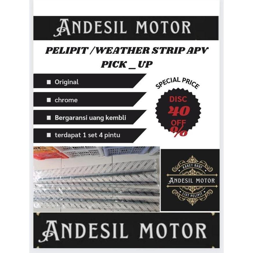 Wheather Strip /Pelipit Kaca Pintu Samping Mobil Apv Pick-Up