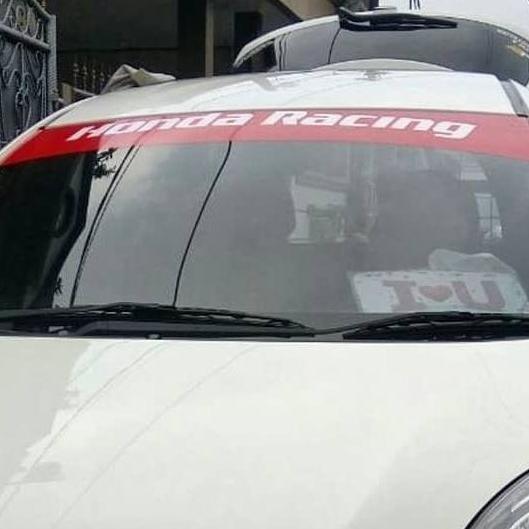 Stiker Windshield Banner Kaca Depan Bagian Atas Mobil Honda Racing