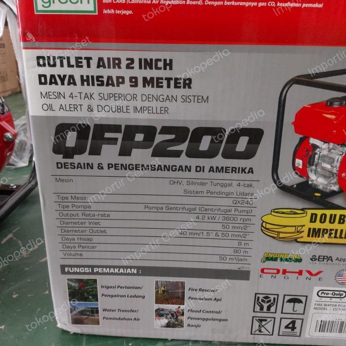 Pompa pemadam kebakaran QFP200 gasoline Proquip fire pump