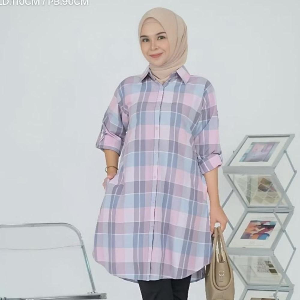 100% Aman Tunik Jumbo Ld 110 - Kemeja Kerja Salur Kekinian Muat 75 Kg