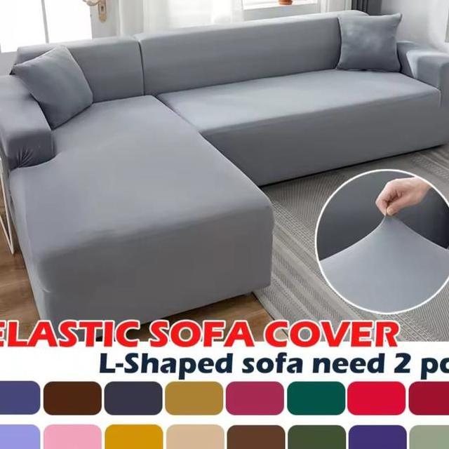 Cover Sofa Bentuk Letter L Sarung Penutup Sofa Letter L Elastis