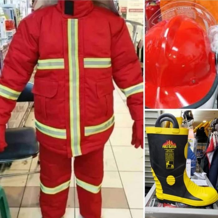 Baju pemadam kebakaran fire suit flame / set jaket anti api kebakaran