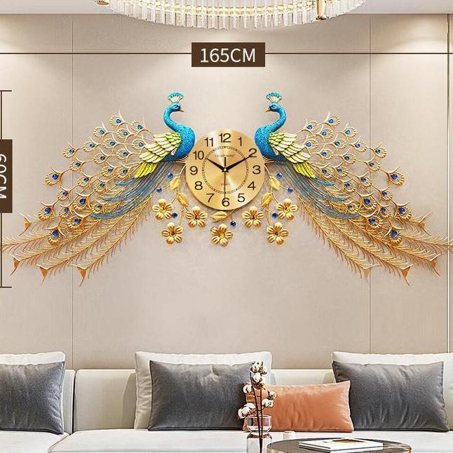 Jam Merak Hiasan Dinding Dekorasi Ruangan