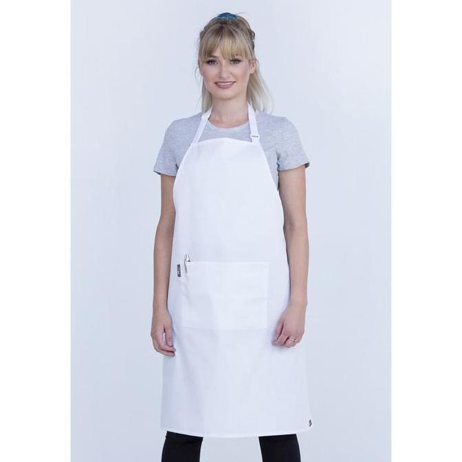 Apron Cotton Full Putih kain drill premium