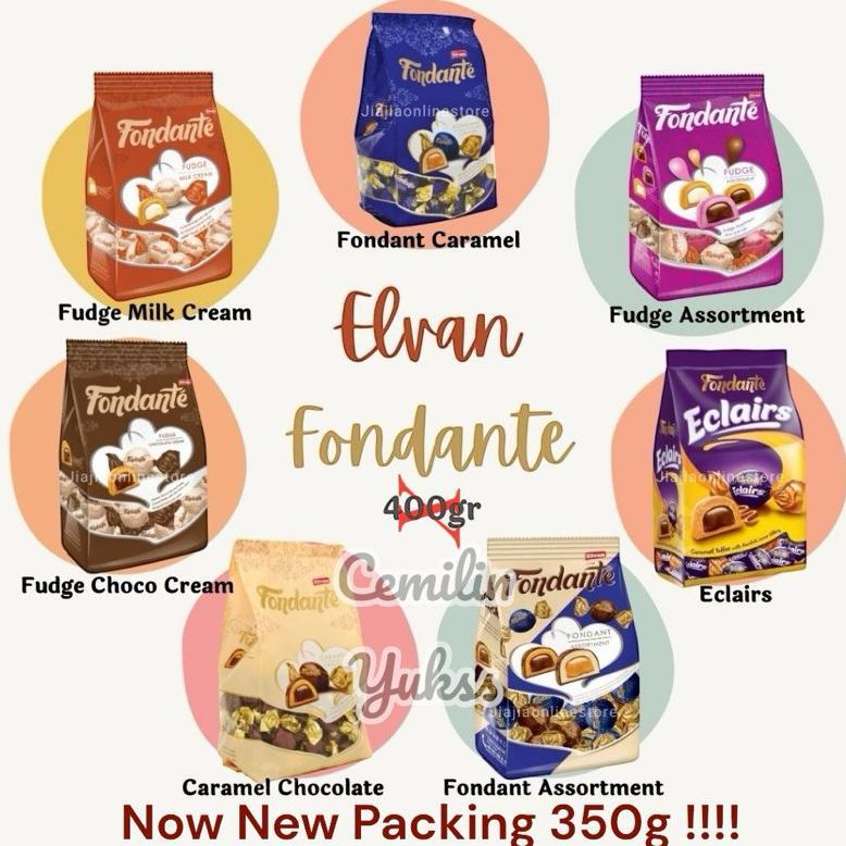Terlaris Elvan Fondante 350g Elvan Fondante Fudge Chocolate Cream Kembang Gula Caramel Salur Coklat
