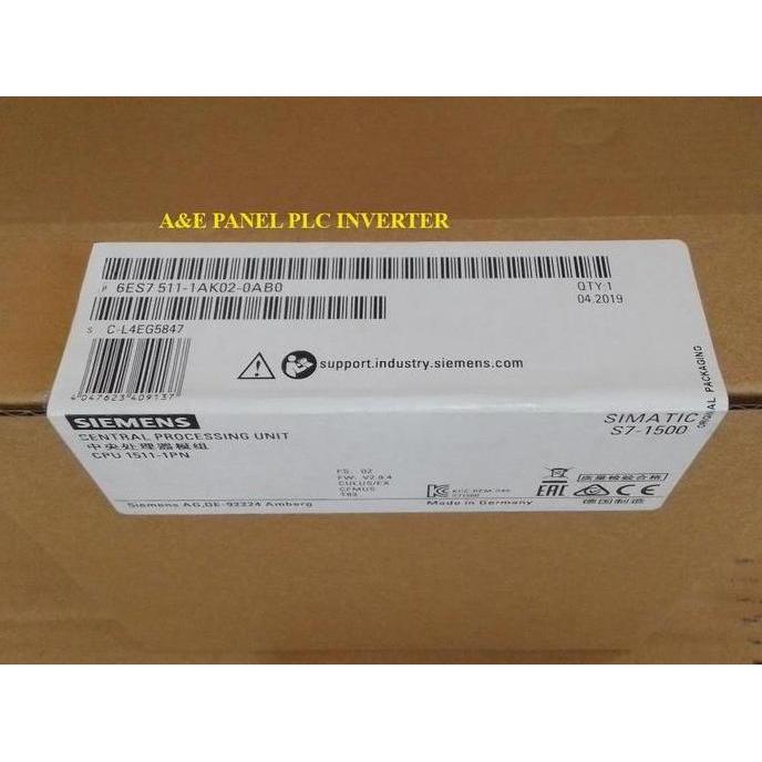 PLC Siemens S7-1500 S7 1500 6ES7511-1AK02-0AB0 6ES7 511 1AK02 0AB0
