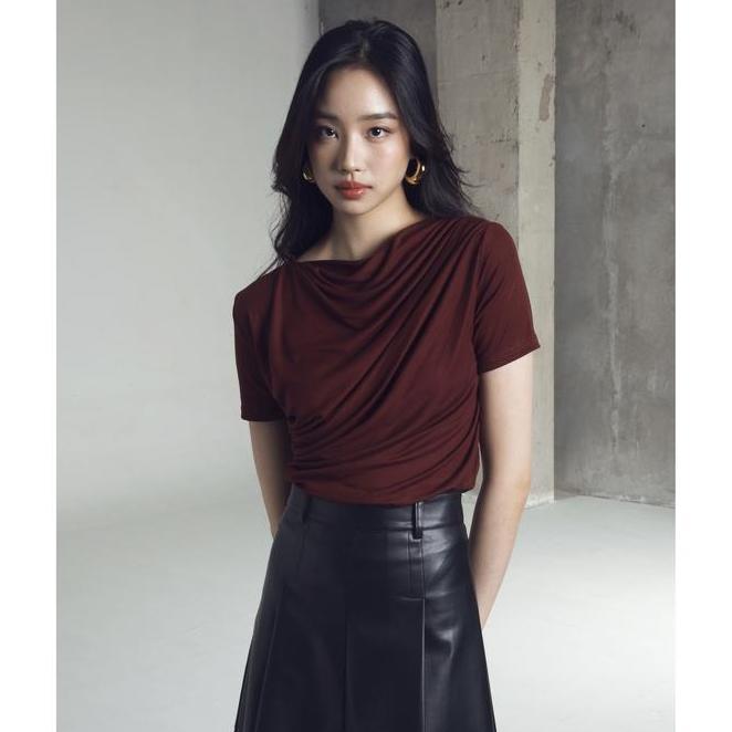 Anain - Jett Anain Jett Short Short-Sleeved Ruched Top