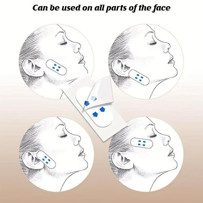 IMPORT 80 PIECES INVISIBLE FACE NECK BEAUTY PATCHES - LIFTING FACE V FACE AND DOUBLE CHIN FACE CARE 