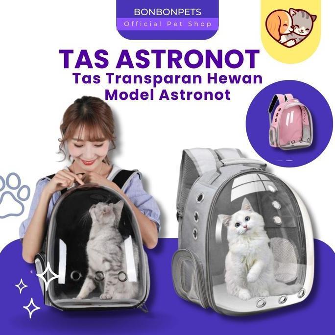 Tas Ransel Astronot Kucing Transparan Tas Astronaut Kucing Besar Pet Accessories Tas Kucing Astronot