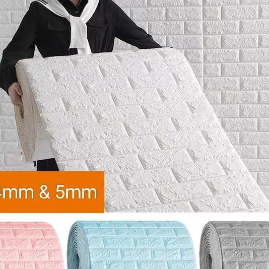 Wallpaper Dinding 3D Bata Roll / Wallpaper Bata Roll 8 Meter