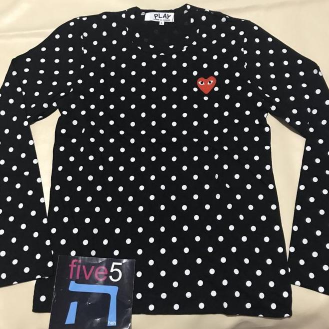 Cdg Play Cdg Black Polkadot Long Sleeve Ladies