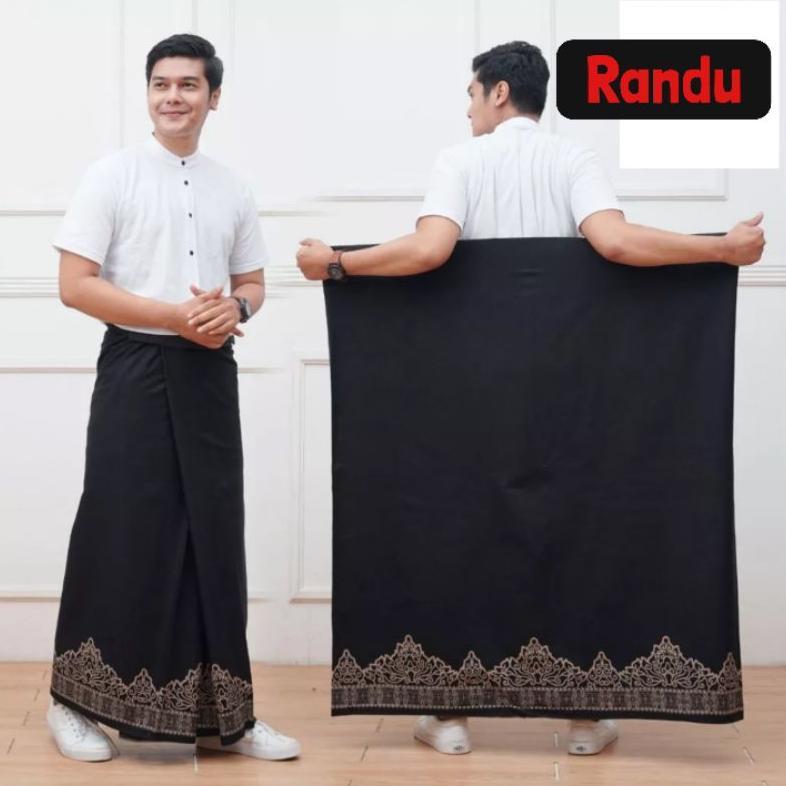 Ready Stock Best Seller Sarung Hitam Dewasa Goyor Batik Motif Bahan Rayon Original Lembut Tebal Sant