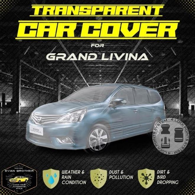 Cover Sarung Mobil Plastik Transparan Anti Air Grand Livina
