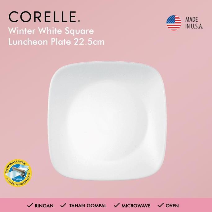 Corelle Winter White Square / Piring Makan