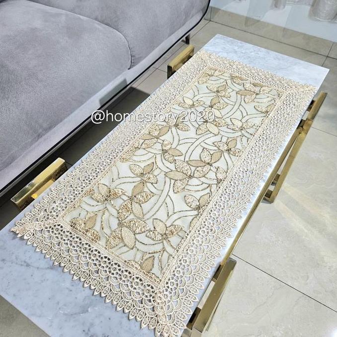 Taplak Meja Tamu Renda Bordir Mewah