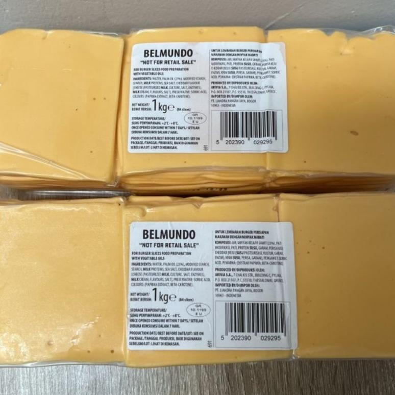 Promo Belmundo Keju Burger / Cheese Burger Slices Red Cheddar Hamburger 1Kg