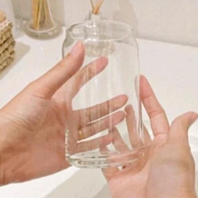 Vas Kaca Bening Tabung / Pot Kaca Tanaman Air Hidroponik Aesthetic
