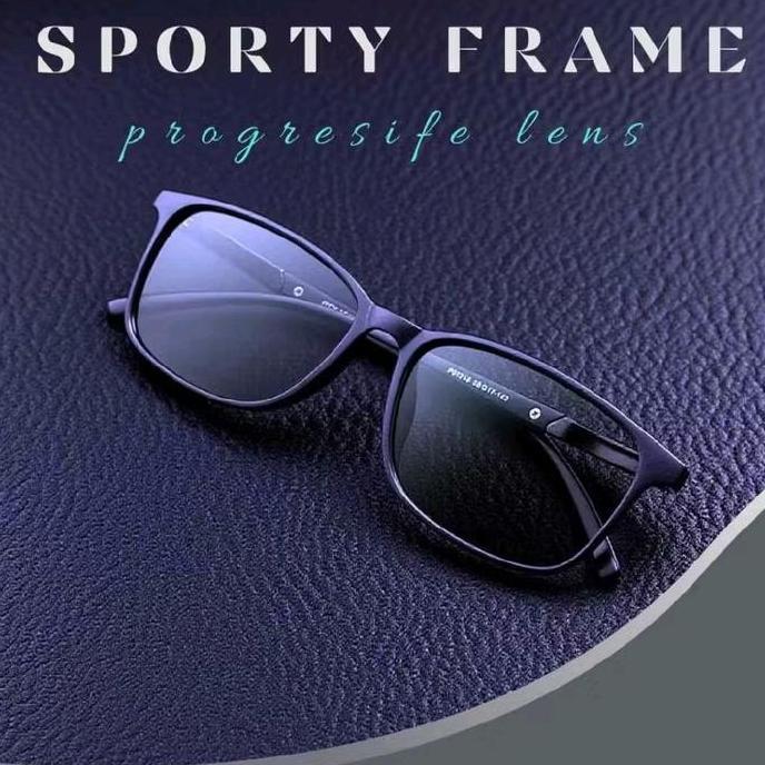 Police Baru Kacamata Progresif Baca Dan Jalan Frame Titanium Model Sporty Double Focus Anti-Radiasi 