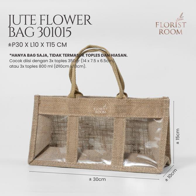 Avvolgere- Jute Flower Bag 301015 - Tas Hampers - Jute Bag -Florist Room Goodie Bag