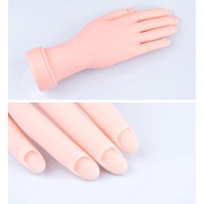 EZESJIT Tangan Silikon Palsu / Prosthetic Hand / Alat Manikur / Untuk Pemula Belajar Manikur