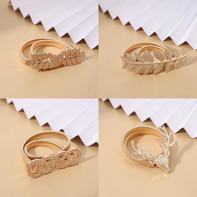 EZESJIT Tirai Dekorasi Pelaminan Telinga Gandum Pengikat Kemewahan Emas Klip Gorden Modern Dan Seder