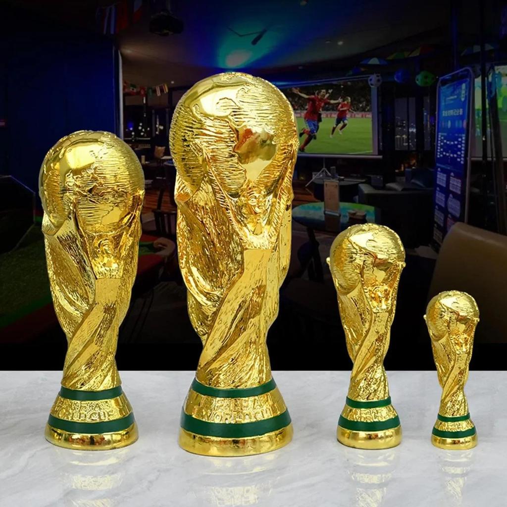 Golden Resin Football Trophy Champions Soccer Trophies Resin Ornament Football Fan Gift Home  Decora