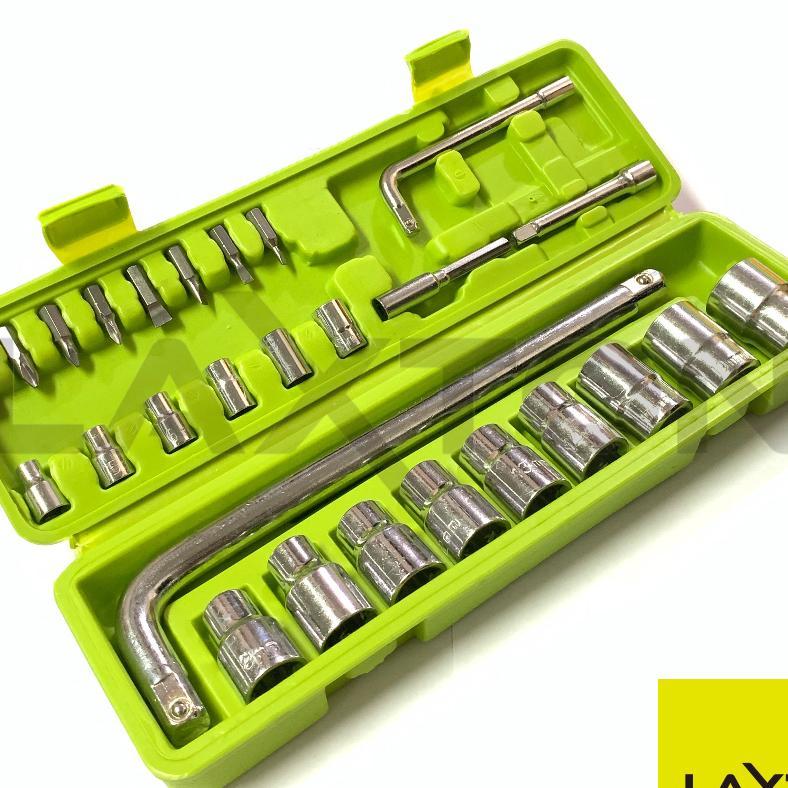 Laxton Kunci Sok Shock Set Motor Socket 27 Pcs L03-027 Murah Laris
