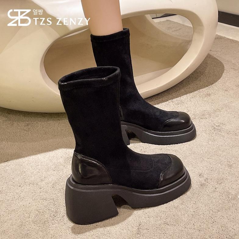 ORIGINAL TZS ZENZY YEOLDORA BOOTS - SEPATU BOOTS WANITA - SEPATU BOOTS FASHION - BOOTS PLATFORM CEWE