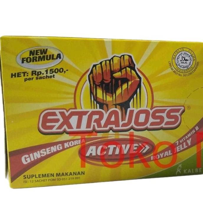 Extra Joss / Extrajoss Isi 12Pcs - Minuman Suplemen Energy Drink - Instan, Susu, Tea, Manis