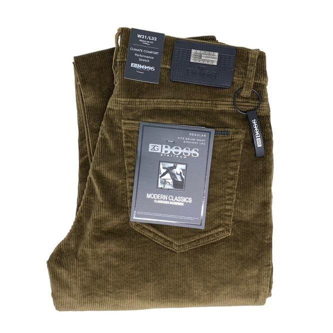 Celana Pria Corduroy Celana Pria Corduroy Dark Khaki Stretch Zg Boss