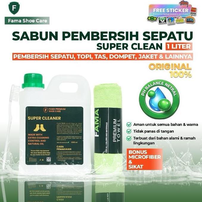 FAMA-SUPER CLEANER 1 LITER-PEMBERSIH SEPATU-SABUN SEPATU-SHOE CLEANER-SHOES CLEANER