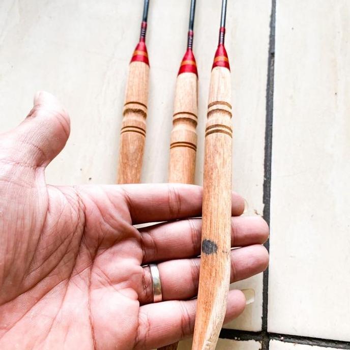 Joran fiber solid lentur gagang kayu wader 100 cm , 120 cm | fiber lentur nilem