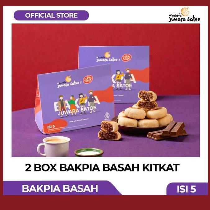 JUWARA SATOE [ 2 BOX ] PAKET BAKPIA BASAH KITKAT - OLEH-OLEH KHAS JOGJA